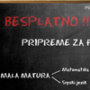 Besplatna priprema za upis na fakultete i malu maturu