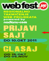 POČINJE GLASANJE NA WEB FEST .ME 2011